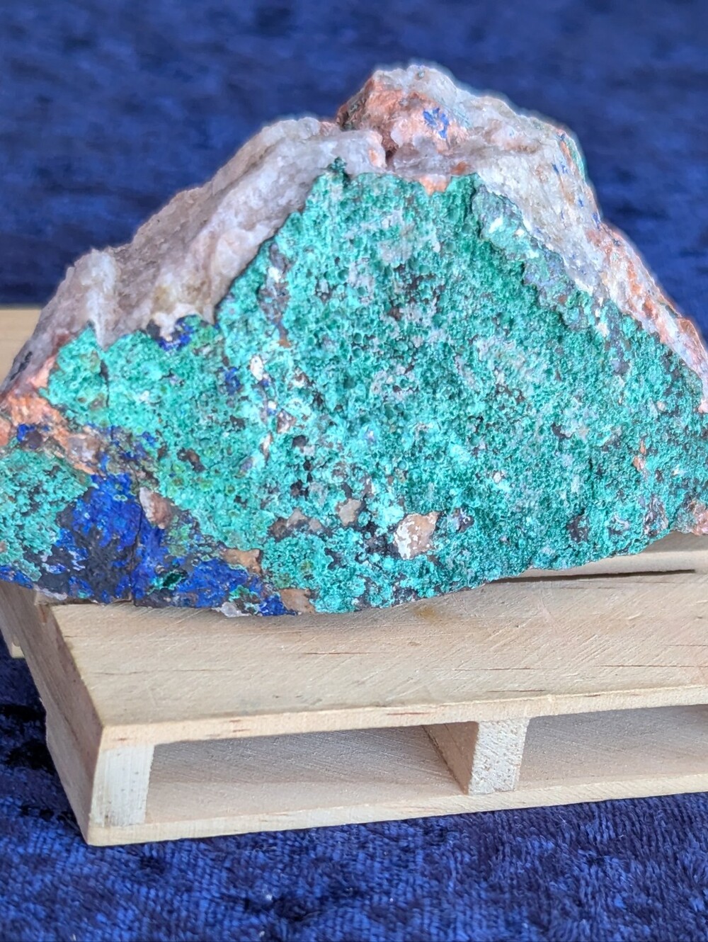💙 Azurite Malachite 💚 FLuorite ⚡ Matrix Specimen Stone ⭐ Garden decor Rock